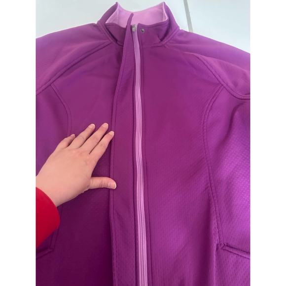Fila Women XL Berry Pink Lavender Sports Athletic coat Jacket workout gym run - Picture 2 of 9